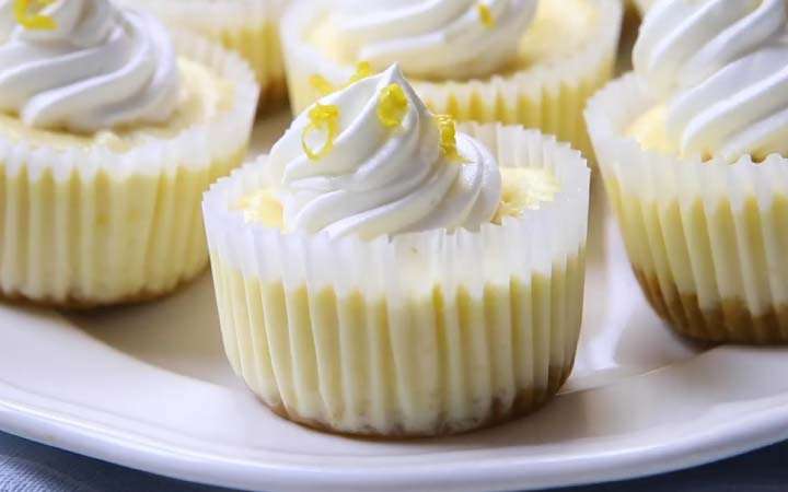 Receta Mini Cheesecakes de Limon